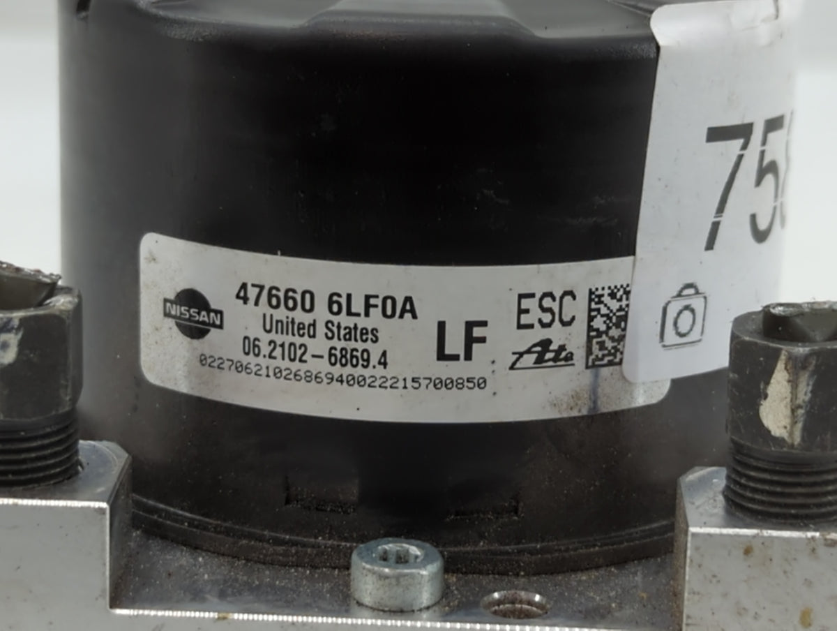 2020-2022 Nissan Sentra Anti-Lock Brake ABS Pump Module Actuator OEM P/N:47660 6LF0A Fits Fits 2020 2021 2022 OEM Used Auto 