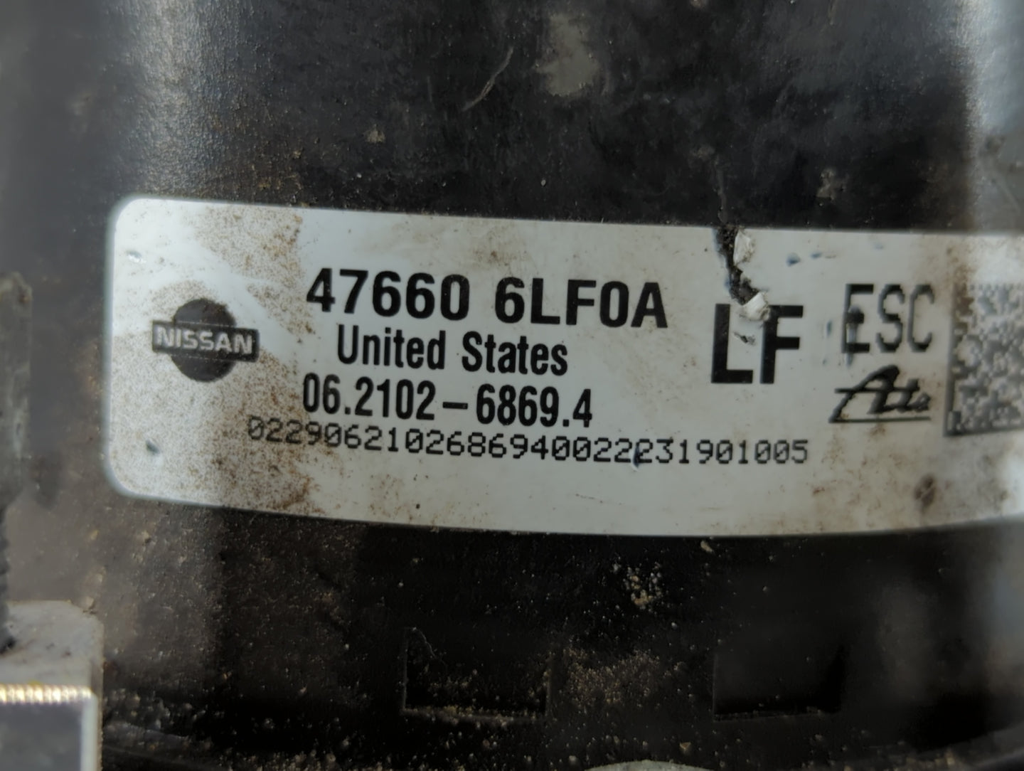 2020-2022 Nissan Sentra ABS Pump Control Module Replacement P/N:47660 6LF0A Fits Fits 2020 2021 2022 OEM Used Auto Parts - O