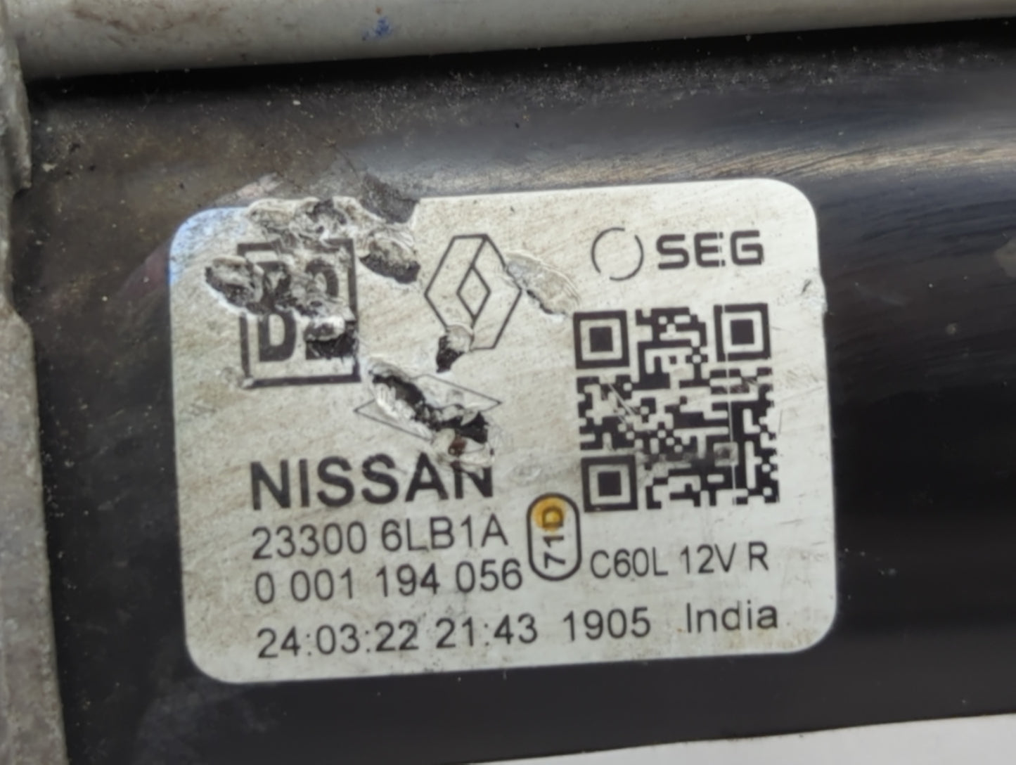 2020-2022 Nissan Sentra Car Starter Motor Solenoid OEM P/N:23300 6LB1A Fits Fits 2020 2021 2022 OEM Used Auto Parts - Oemuse