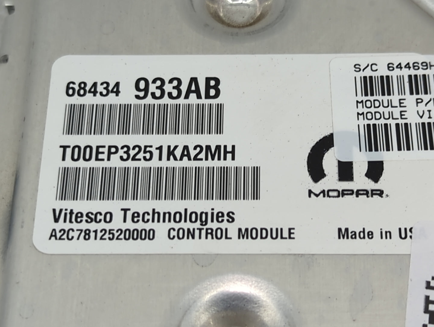 2020-2022 Ram 1500 PCM Engine Control Computer ECU ECM PCU OEM P/N:P05149367AA 68434933AB, T00EP3251KA2MH Fits Fits 2020 202