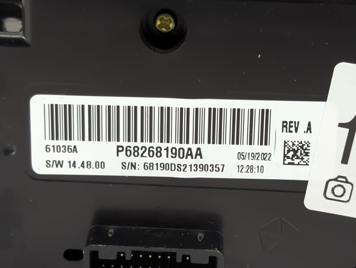 2022 Ram 1500 Classic Climate Control Module Temperature AC/Heater Replacement P/N:P68268190AA Fits OEM Used Auto Parts - Oe