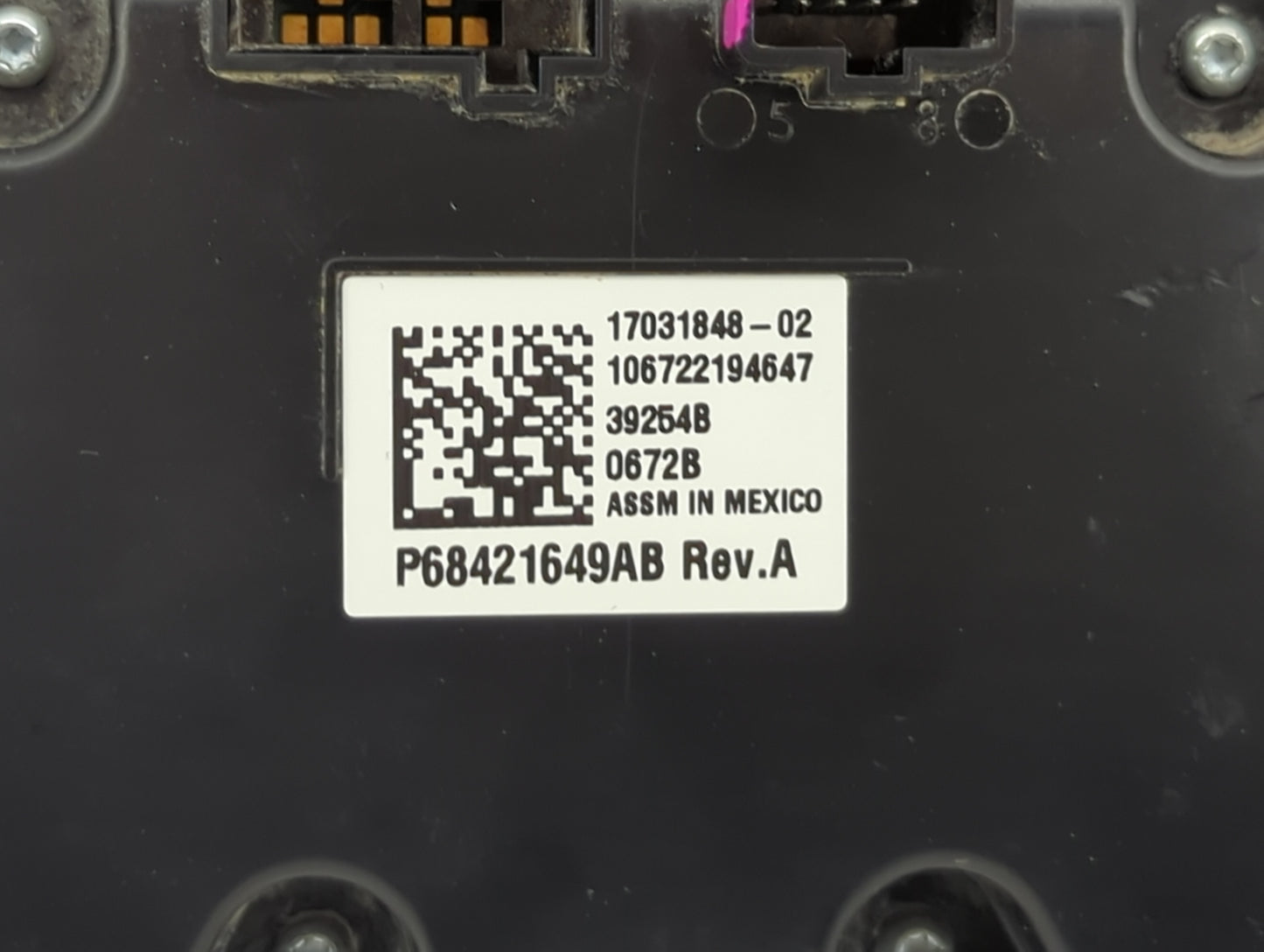 2022 Ram 2500 Climate Control Module Temperature AC/Heater Replacement P/N:P68421649AB 68421649AB Fits OEM Used Auto Parts -