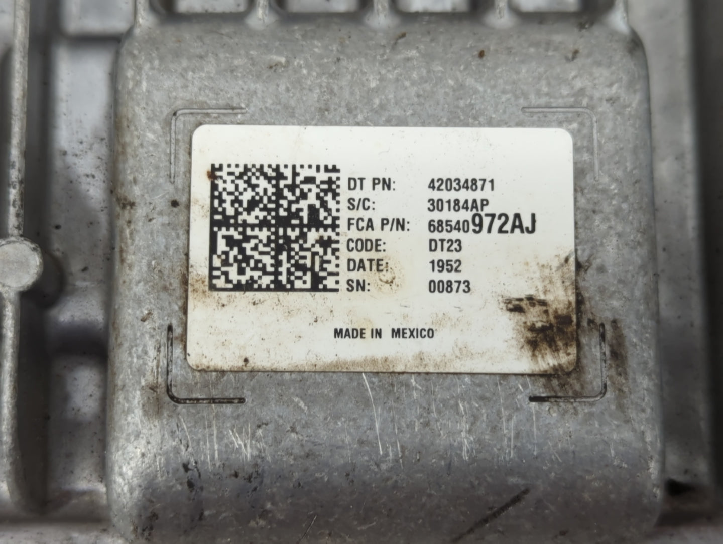 2022 Ram Promaster PCM Engine Control Computer ECU ECM PCU OEM P/N:68540972AJ Fits OEM Used Auto Parts - Oemusedautoparts1.c