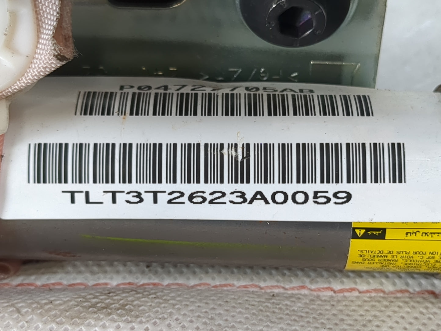 2020-2022 Ram Promaster 1500 Air Bag Rear Right Passenger Door - Oemusedautoparts1.com
