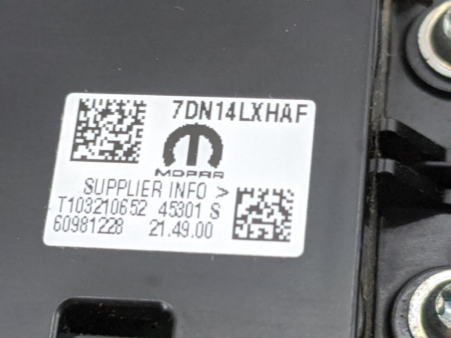 2022 Ram Promaster 2500 Radio Control Panel Black - Oemusedautoparts1.com