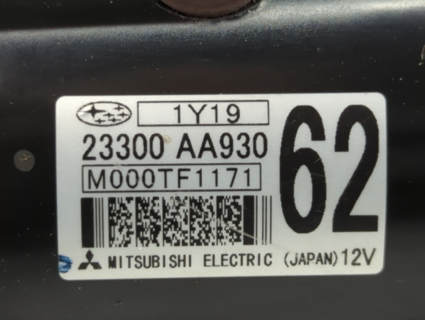 2022 Subaru Forester Car Starter Motor Solenoid OEM P/N:M000TF1171 23300 AA930 Fits Fits 2020 2021 OEM Used Auto Parts - Oem