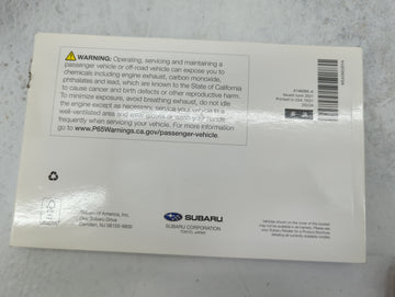 2022 Subaru Impreza Owners Manual Book Guide P/N:A1460BE-A MSA5M2201A OEM Used Auto Parts