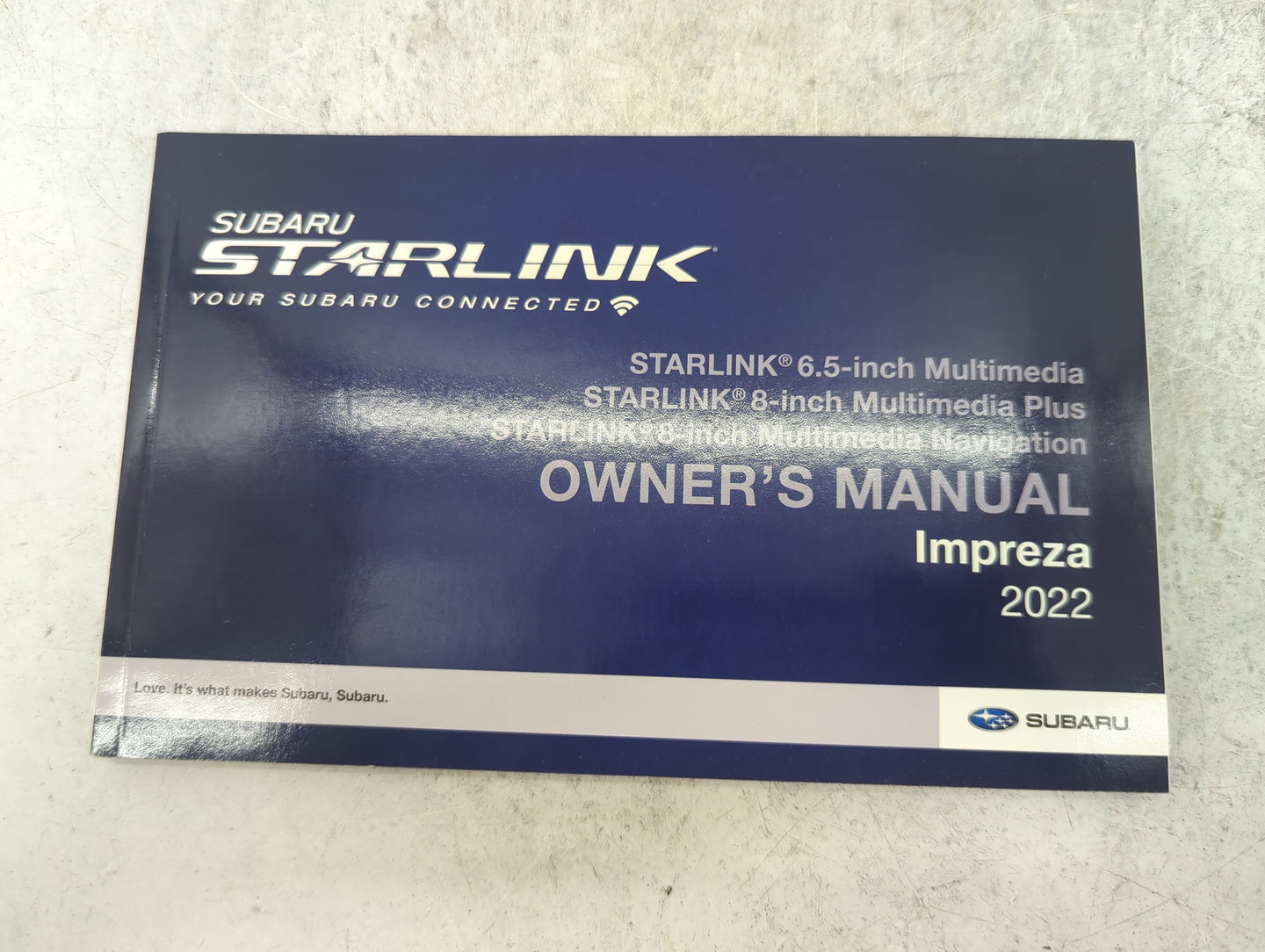 2022 Subaru Impreza Owners Manual Book Guide P/N:A1460BE-A MSA5M2201A OEM Used Auto Parts - Oemusedautoparts1.com