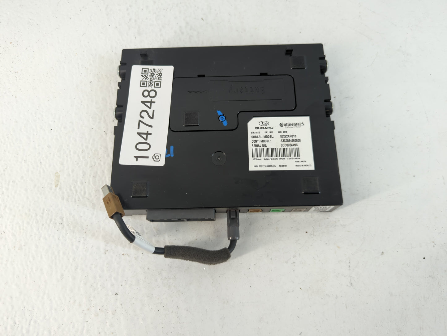 2020-2022 Subaru Legacy Telematics Control Module 86222an01b - Oemusedautoparts1.com