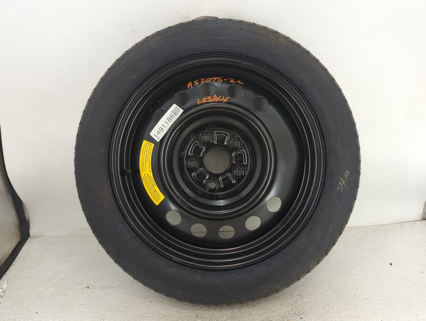 2020-2022 Subaru Legacy Spare Donut Tire Wheel Rim Oem - Oemusedautoparts1.com