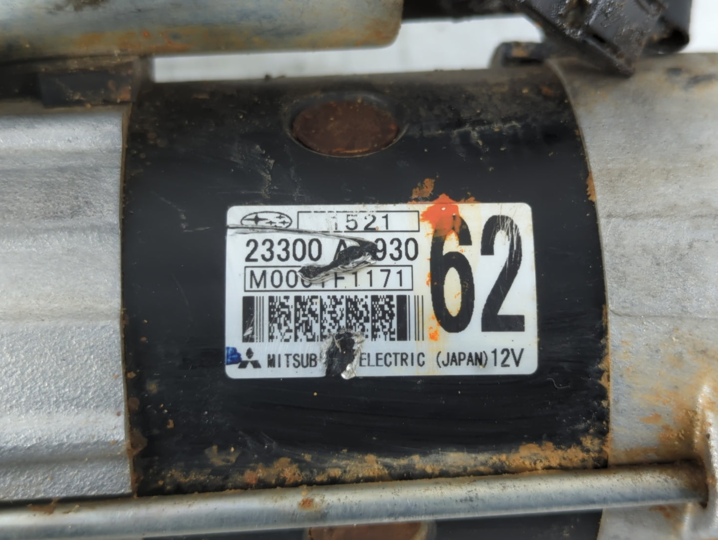 2020-2022 Subaru Legacy Car Starter Motor Solenoid OEM P/N:M000TF1171 23300 AA930 Fits Fits 2020 2021 2022 OEM Used Auto Par