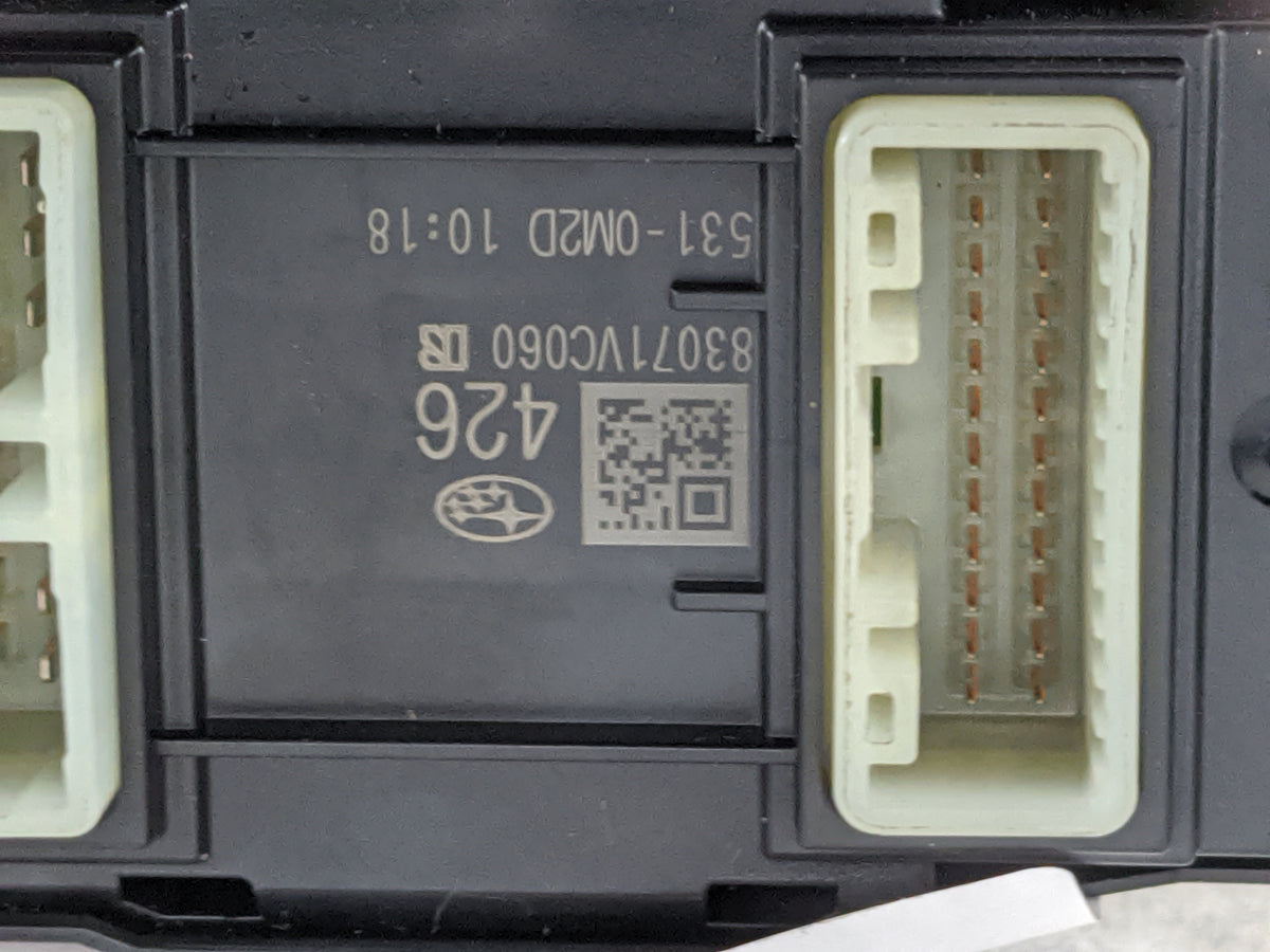 2022 Subaru Wrx Master Power Window Switch Replacement Driver Side Left P/N:531-0M2D 83071VC060 Fits OEM Used Auto Parts - O