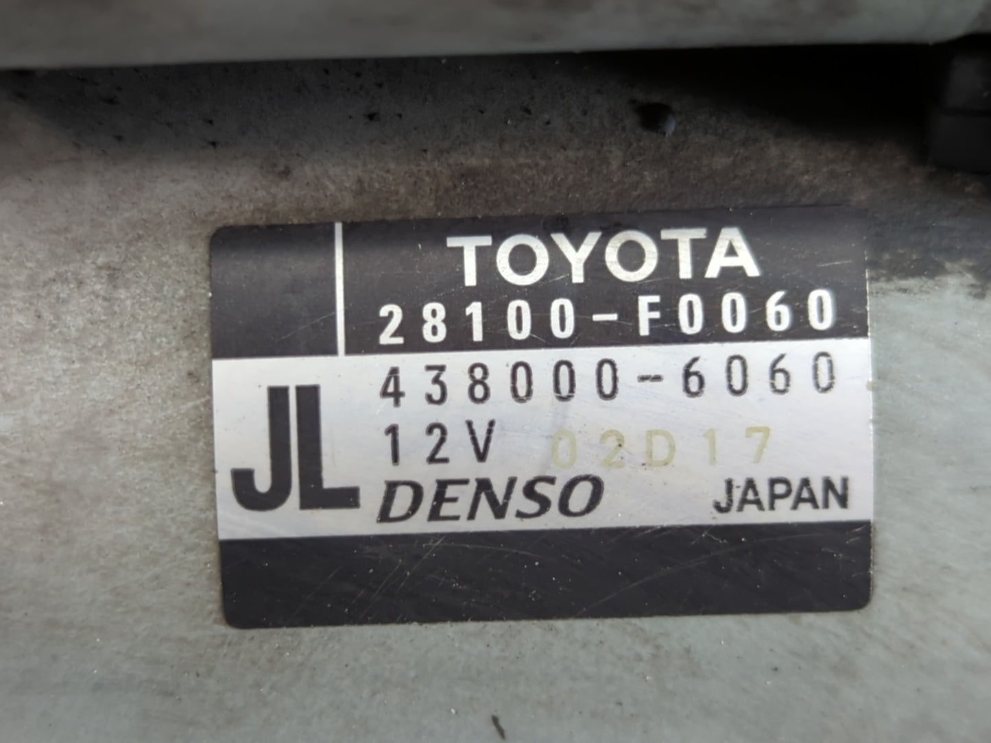 2018-2022 Toyota Camry Car Starter Motor Solenoid OEM P/N:438000-6060 28100-F0060 Fits Fits 2018 2019 2020 2021 2022 OEM Use