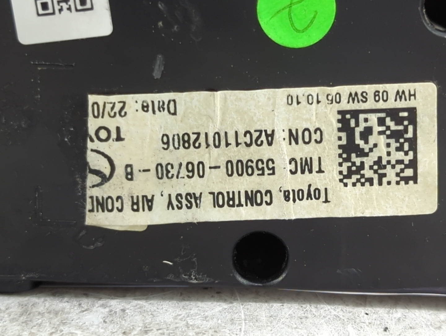 2022 Toyota Camry Climate Control Module Temperature AC/Heater Replacement P/N:55900-06730-B A2C11012806 Fits OEM Used Auto 