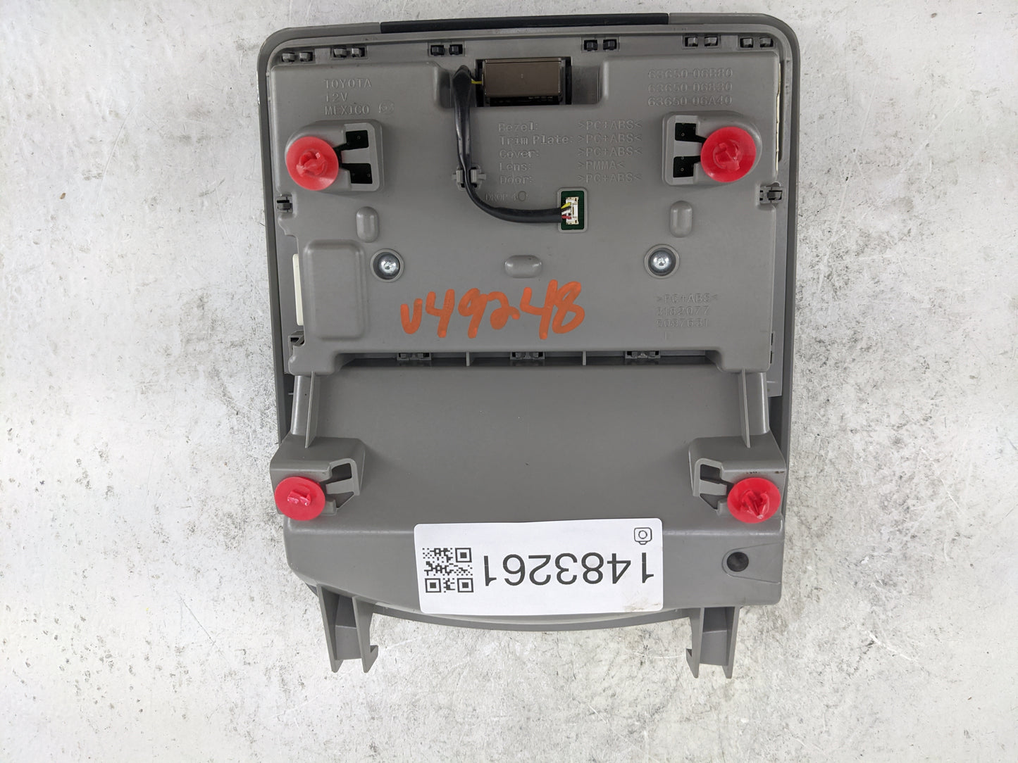 2022 Toyota Camry Overhead Roof Console Gray 1483261 - Oemusedautoparts1.com