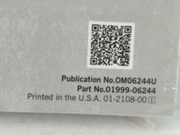 2022 Toyota Camry Owners Manual Book Guide P/N:01999-06244 OEM Used Auto Parts - Oemusedautoparts1.com