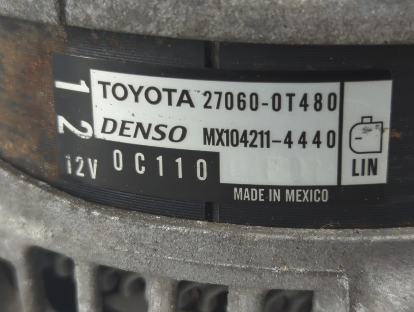 2020-2022 Toyota Corolla Alternator Replacement Generator Charging Assembly Engine OEM P/N:27060-0T480 Fits Fits 2020 2021 2