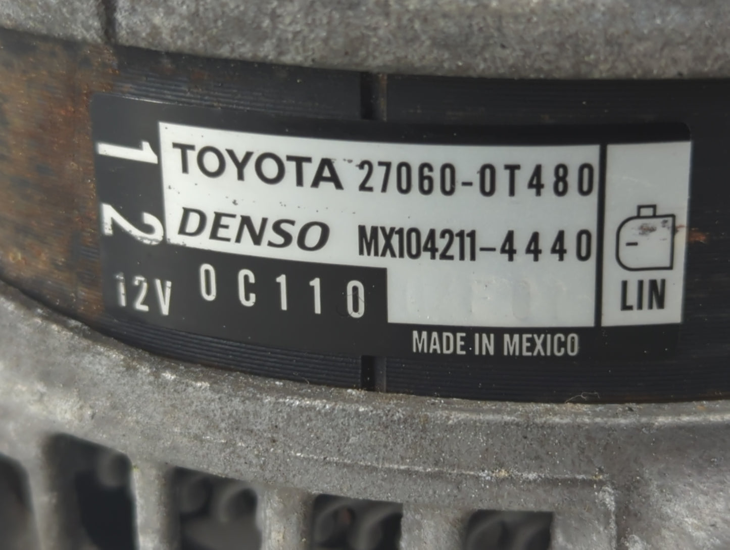 2020-2022 Toyota Corolla Alternator Replacement Generator Charging Assembly Engine OEM P/N:27060-0T480 Fits Fits 2020 2021 2