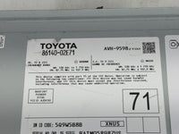 2021-2022 Toyota Corolla Radio AM FM Cd Player Receiver Replacement P/N:86140-02E71 Fits Fits 2021 2022 OEM Used Auto Parts 