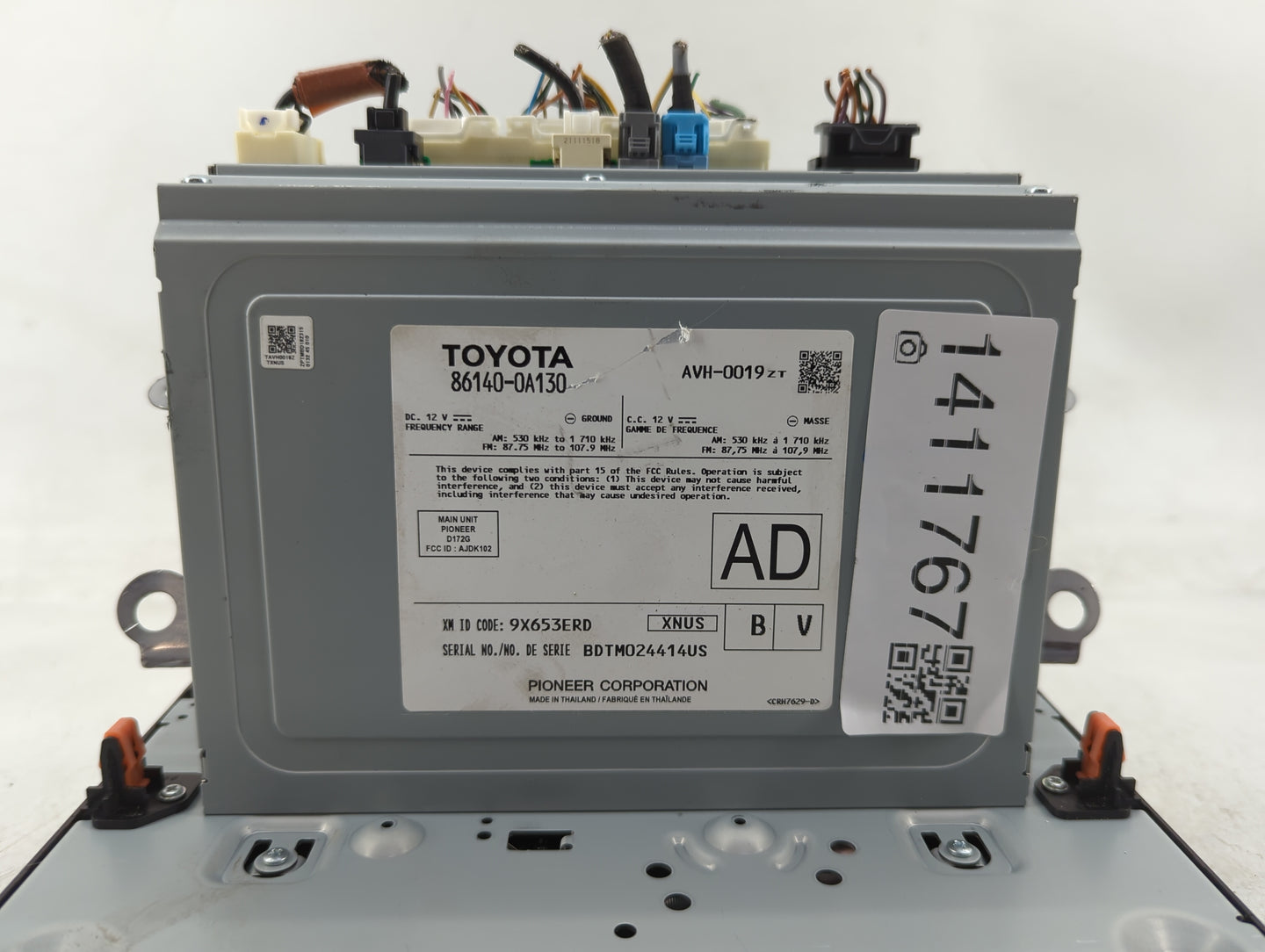 2022 Toyota Corolla Radio AM FM Cd Player Receiver Replacement P/N:86140-0A130 Fits OEM Used Auto Parts - Oemusedautoparts1.