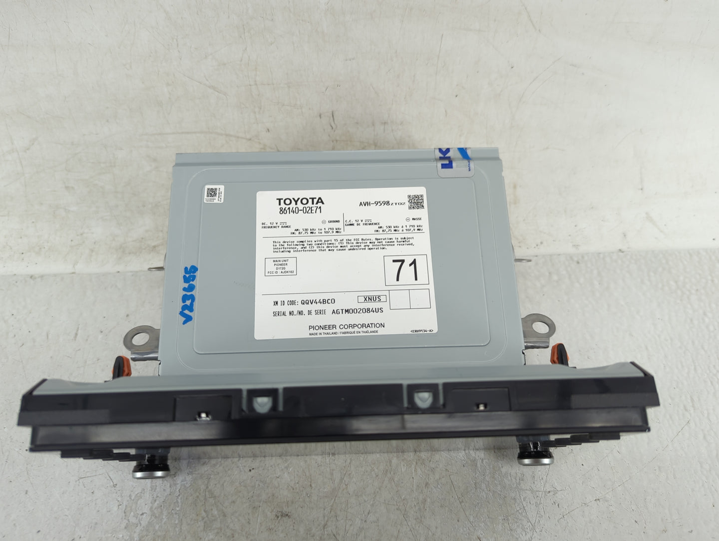 2021-2022 Toyota Corolla Radio AM FM Cd Player Receiver Replacement P/N:86140-02E71 Fits Fits 2021 2022 OEM Used Auto Parts 