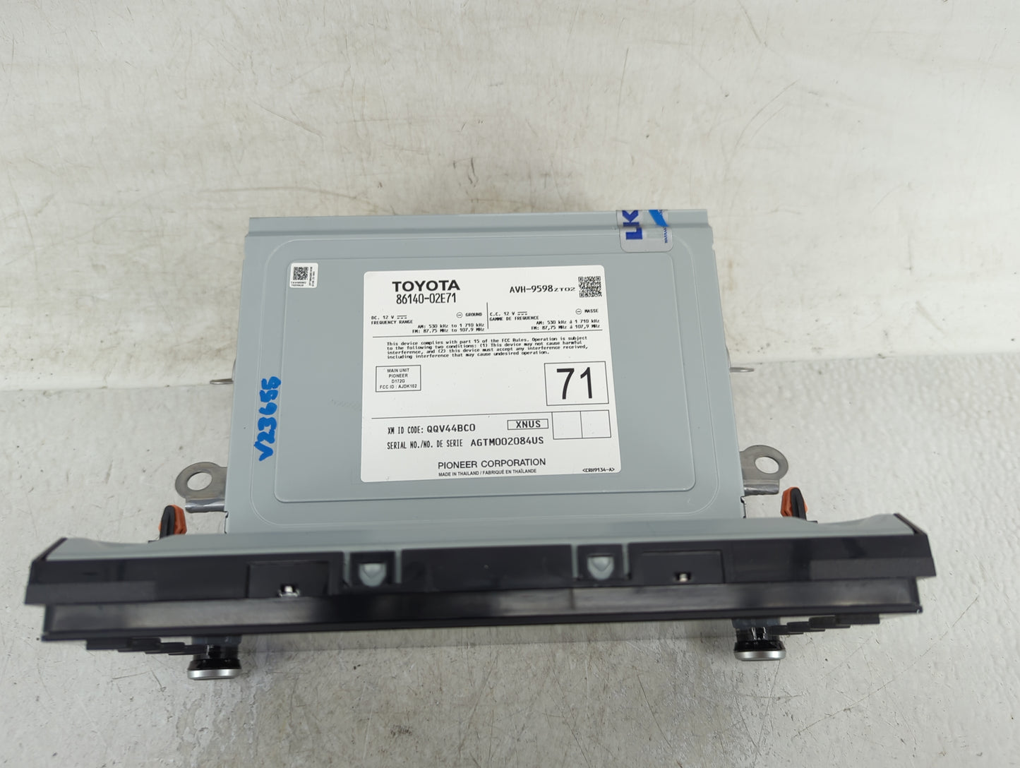 2021-2022 Toyota Corolla Radio AM FM Cd Player Receiver Replacement P/N:86140-02E71 Fits Fits 2021 2022 OEM Used Auto Parts 
