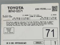 2022 Toyota Corolla Radio AM FM Cd Player Receiver Replacement P/N:86140-02E71 Fits OEM Used Auto Parts - Oemusedautoparts1.