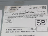 2021-2022 Toyota Corolla Radio AM FM Cd Player Receiver Replacement P/N:86140-12611 Fits Fits 2021 2022 OEM Used Auto Parts 