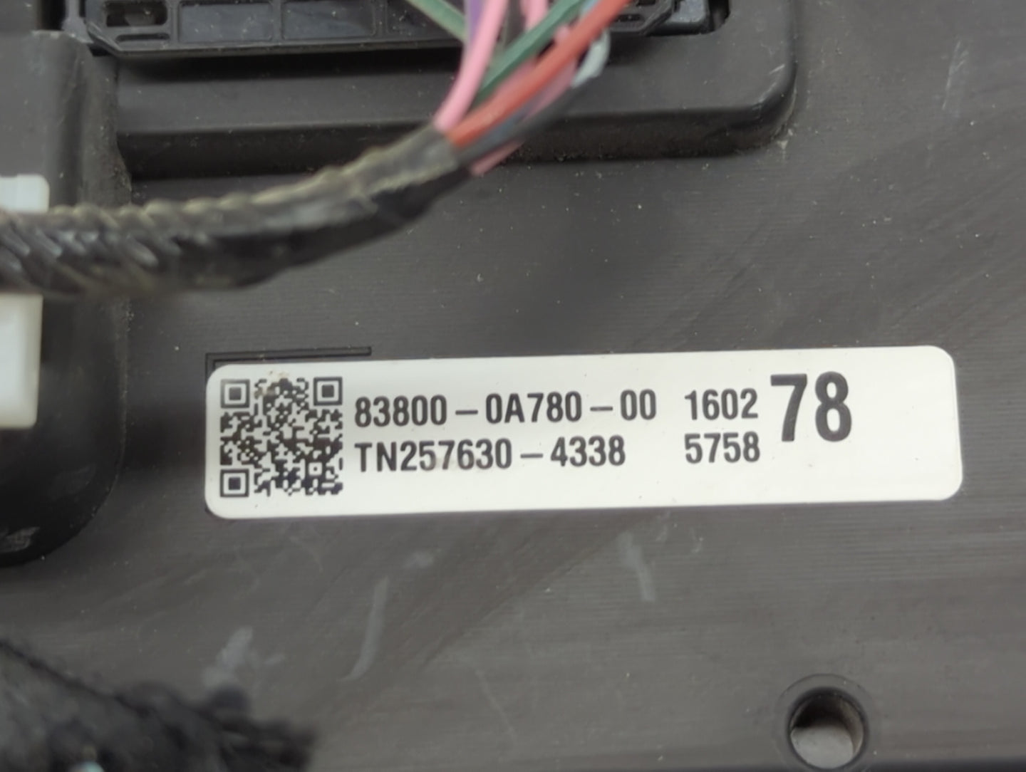 2022 Toyota Corolla Instrument Cluster Speedometer Gauges P/N:83800-0A780-00 TN257630-4338 Miles: Fits OEM Used Auto Parts -
