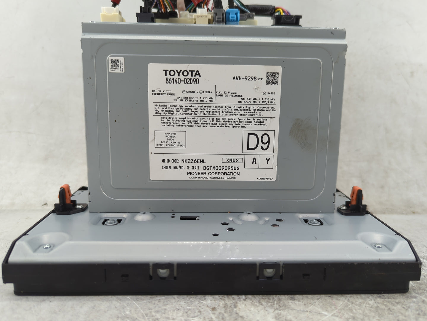 2022 Toyota Corolla Radio AM FM Cd Player Receiver Replacement P/N:86140-02D90 AVH-9298, D172G, AJDK102, NK2Z6EWL Fits OEM U