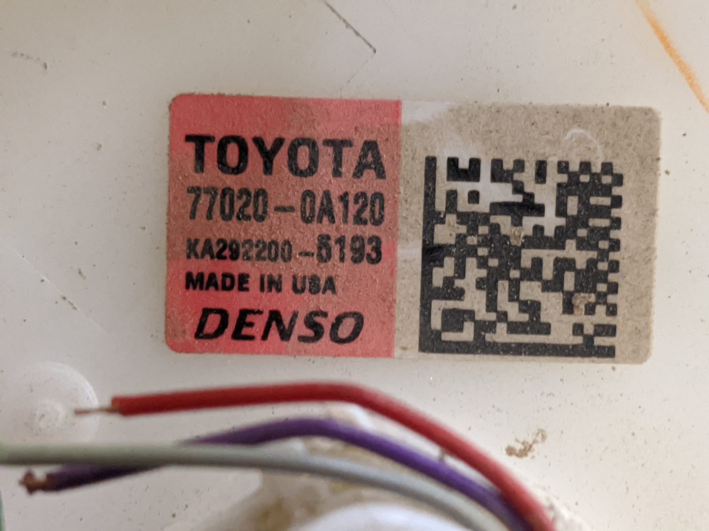 Toyota Corolla Electrical Gas Fuel Pump Assembly 1479845 - Oemusedautoparts1.com