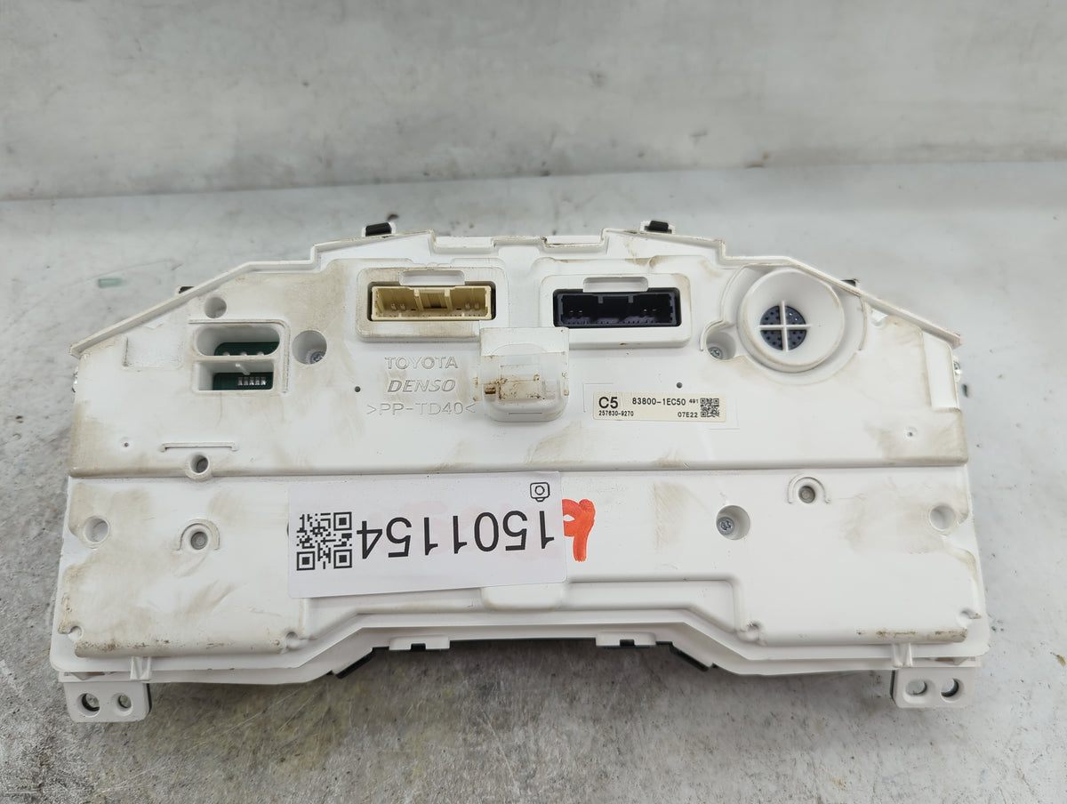2022 Toyota Corolla Instrument Cluster Speedometer Gauges P/N:83800-1EC50 257630-9270 Miles: Fits OEM Used Auto Parts - Oemu