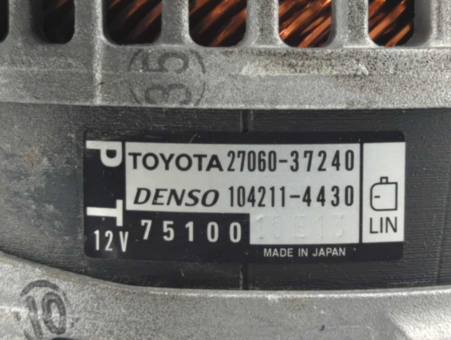 2020-2022 Toyota Corolla Alternator Replacement Generator Charging Assembly Engine OEM P/N:27060-37240 27060-F2010 Fits OEM 