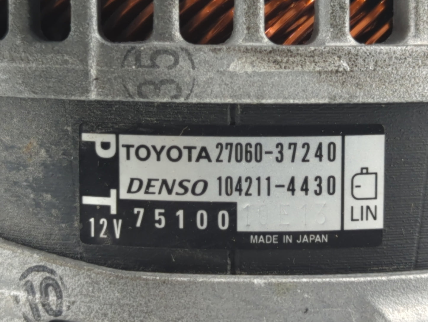 2020-2022 Toyota Corolla Alternator Replacement Generator Charging Assembly Engine OEM P/N:27060-37240 27060-F2010 Fits OEM 