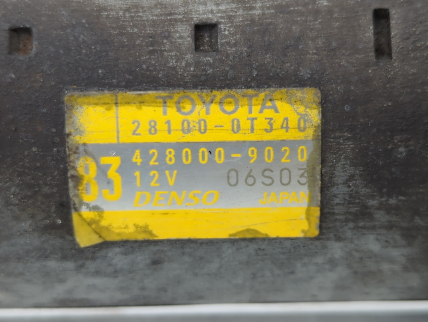 2015-2022 Toyota Corolla Car Starter Motor Solenoid OEM P/N:28100-0T340 428000-9020 Fits OEM Used Auto Parts - Oemusedautopa