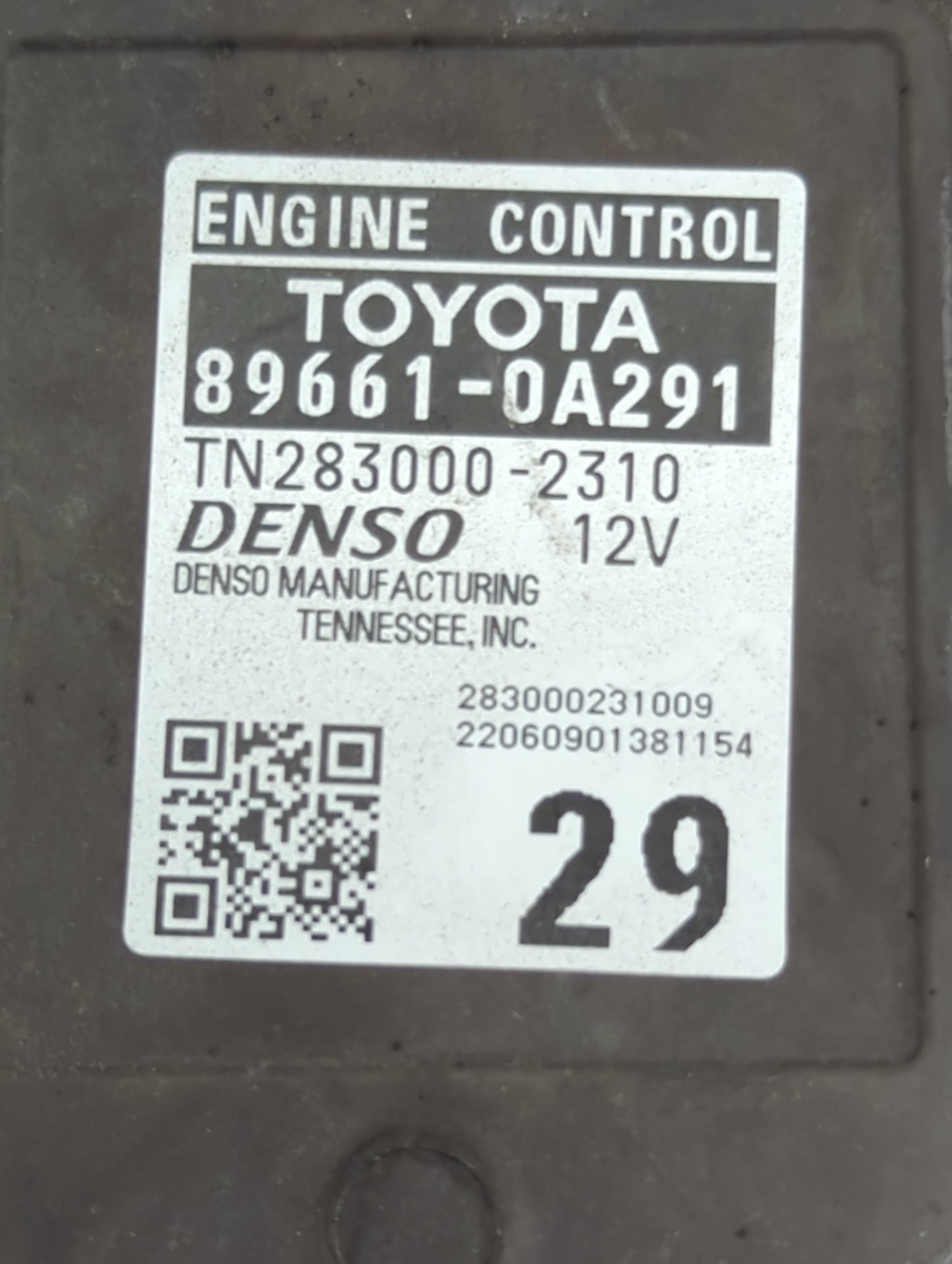 2022 Toyota Corolla Cross PCM Engine Control Computer ECU ECM PCU OEM P/N:89661-0A291 TN283000-2310 Fits OEM Used Auto Parts