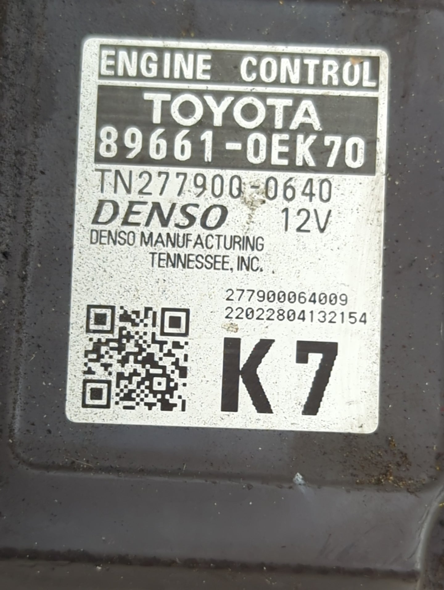 2020-2022 Toyota Highlander PCM Engine Control Computer ECU ECM PCU OEM P/N:89661-0EK70 TN277900-0640 Fits Fits 2020 2021 20