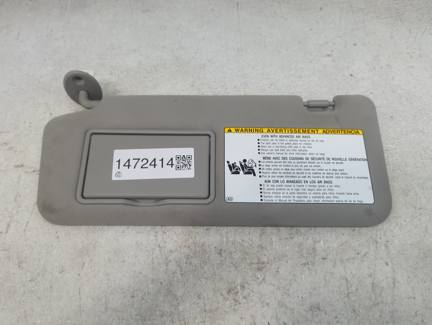 2020-2022 Toyota Highlander Sun Visor Shade Replacement Driver Left Mirror Fits Fits 2020 2021 2022 OEM Used Auto Parts - Oe