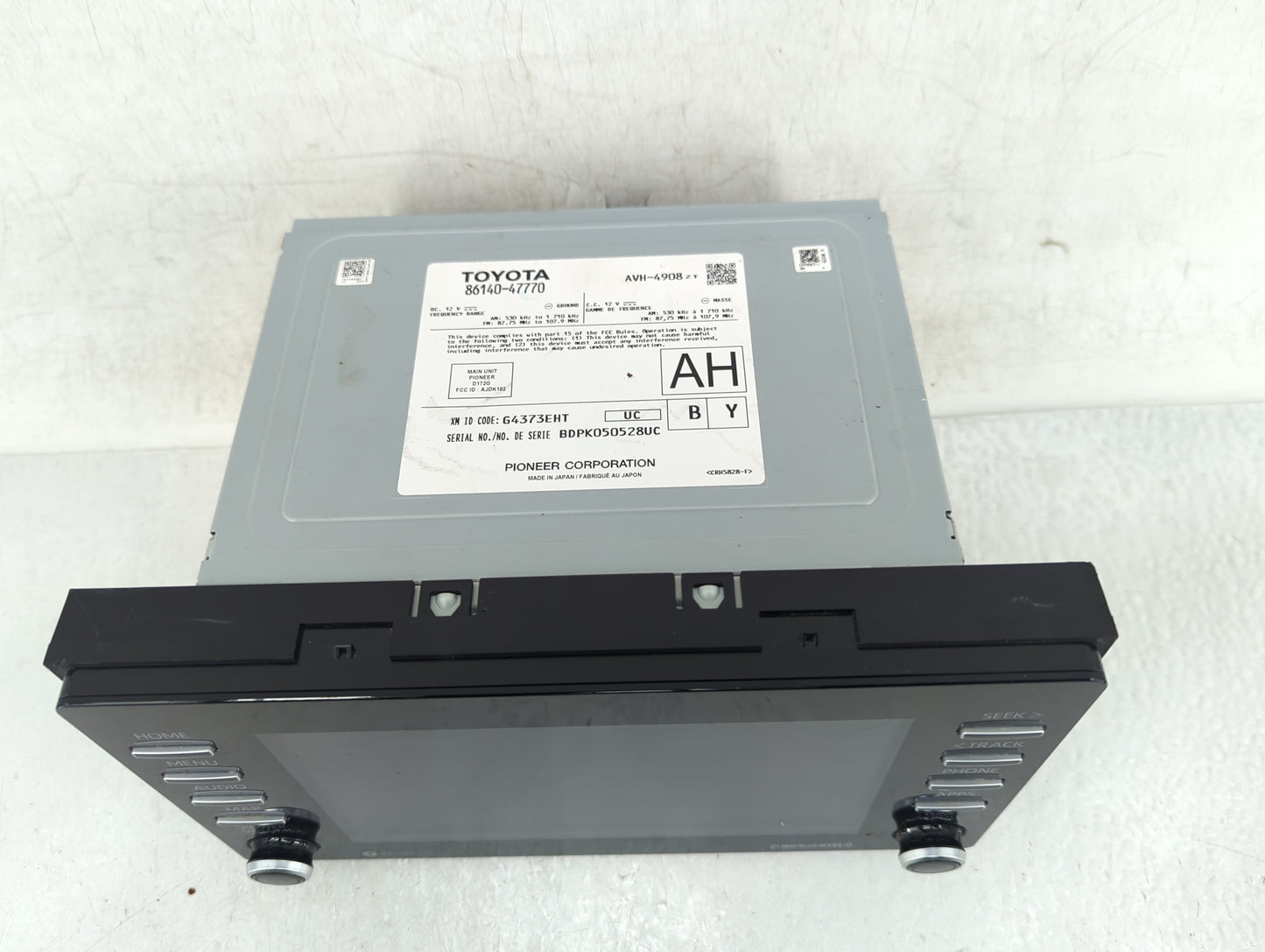 2021-2022 Toyota Prius Radio AM FM Cd Player Receiver Replacement P/N:86140-47770 Fits Fits 2021 2022 OEM Used Auto Parts - 