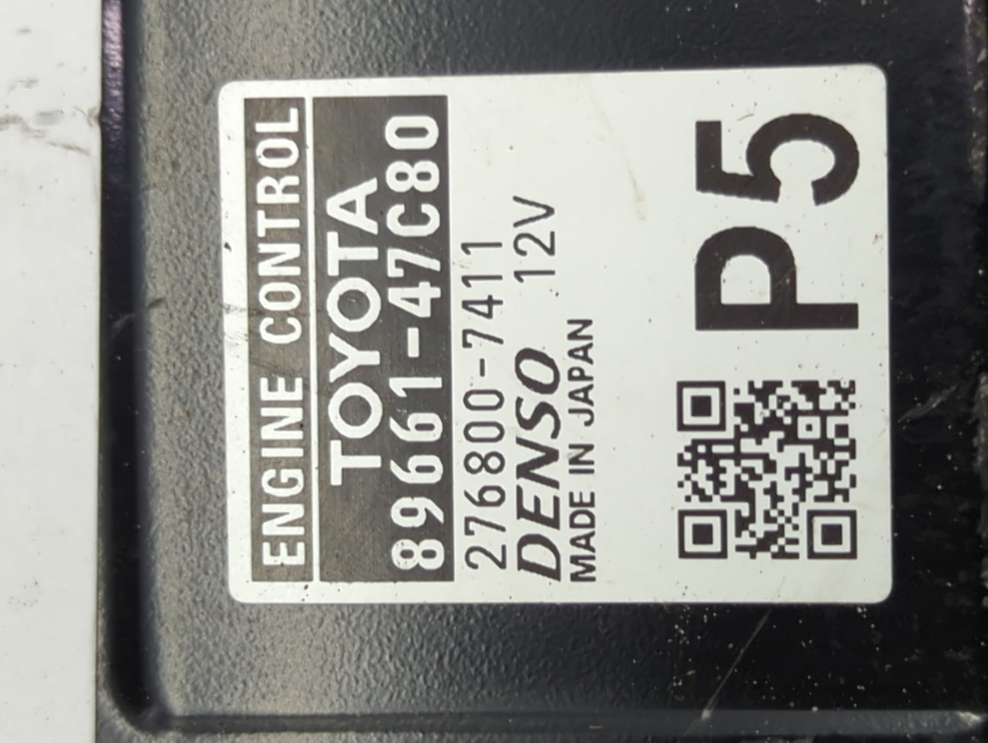 2021-2022 Toyota Prius PCM Engine Control Computer ECU ECM PCU OEM P/N:89661-47C80 276800-7411 Fits Fits 2021 2022 OEM Used 