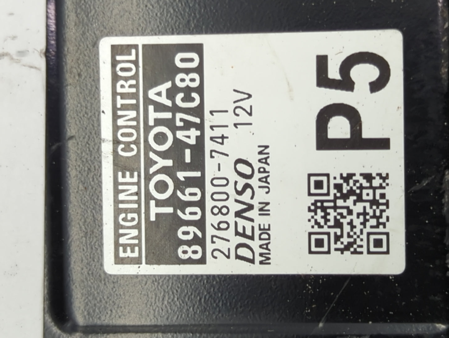 2021-2022 Toyota Prius PCM Engine Control Computer ECU ECM PCU OEM P/N:89661-47C80 276800-7411 Fits Fits 2021 2022 OEM Used 