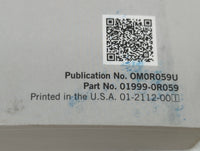 2022 Toyota Rav4 Owners Manual Book Guide P/N:OM0R059U 01999-0R059 OEM Used Auto Parts - Oemusedautoparts1.com