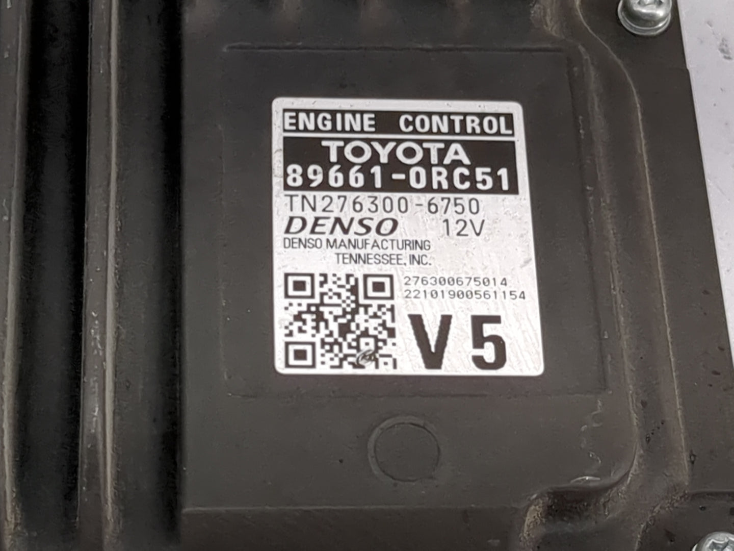 2021-2022 Toyota Rav4 PCM Engine Control Computer ECU ECM PCU OEM P/N:89661-0RC51 TN276300-6750 Fits Fits 2021 2022 OEM Used