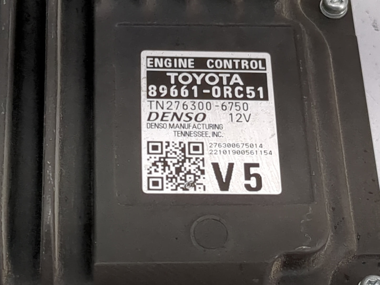 2021-2022 Toyota Rav4 PCM Engine Control Computer ECU ECM PCU OEM P/N:89661-0RC51 TN276300-6750 Fits Fits 2021 2022 OEM Used