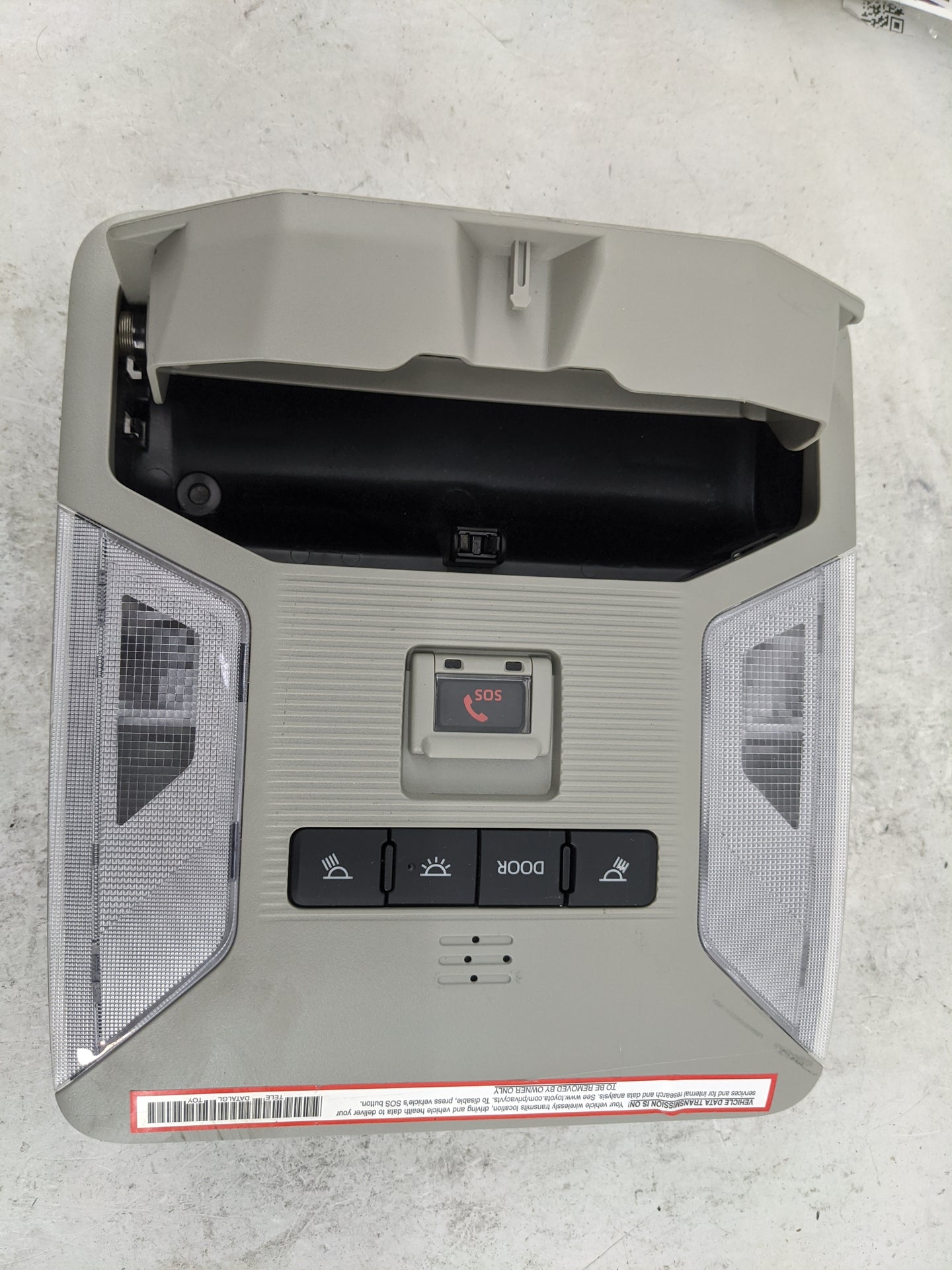 2019-2022 Toyota Rav4 Overhead Console W/rear Climate Control Gray 1482986 - Oemusedautoparts1.com