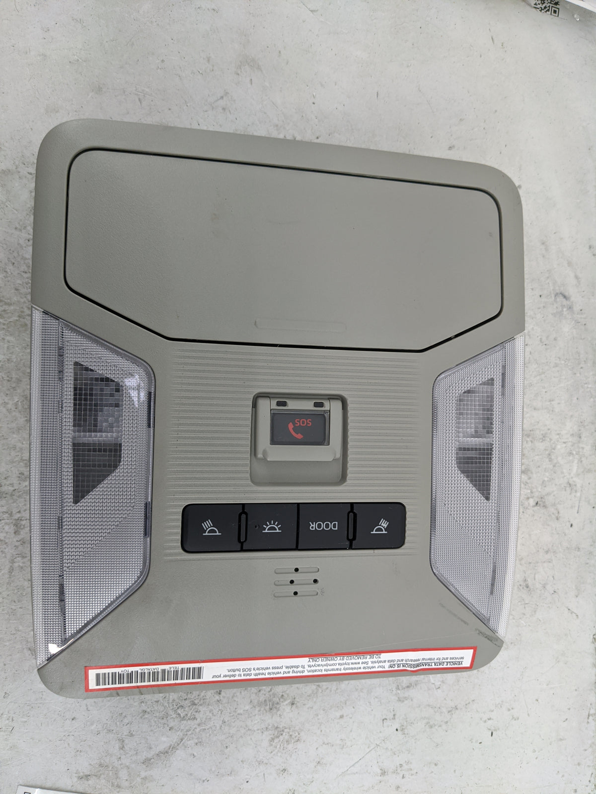 2019-2022 Toyota Rav4 Overhead Console W/rear Climate Control Gray 1482986 - Oemusedautoparts1.com