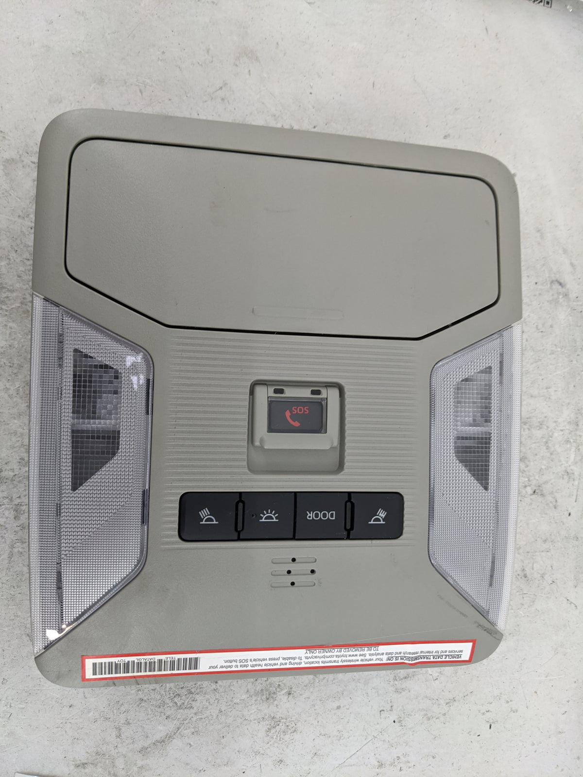 2019-2022 Toyota Rav4 Overhead Console W/rear Climate Control Gray 1482986 - Oemusedautoparts1.com