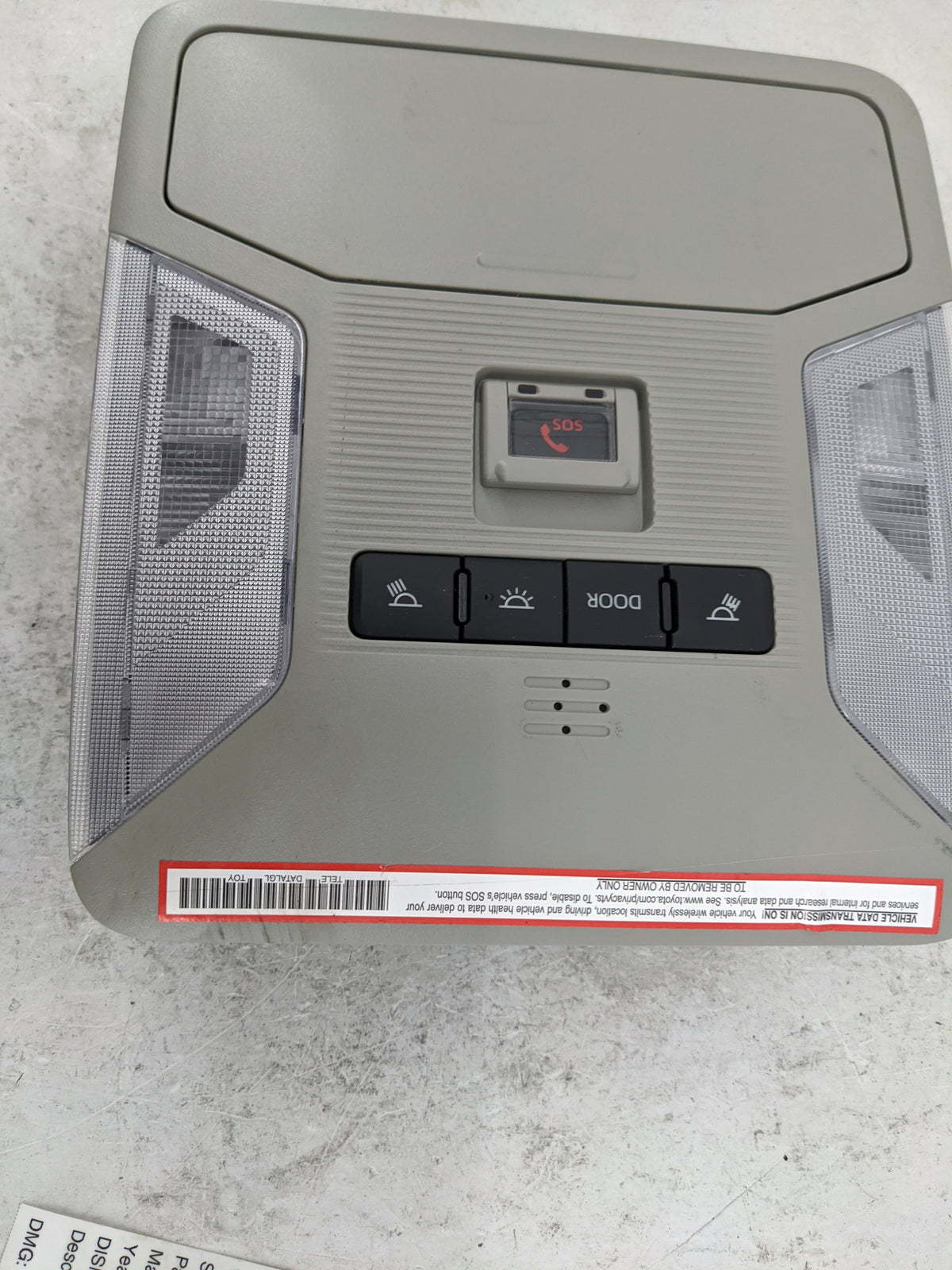 2019-2022 Toyota Rav4 Overhead Console W/rear Climate Control Gray 1482986 - Oemusedautoparts1.com