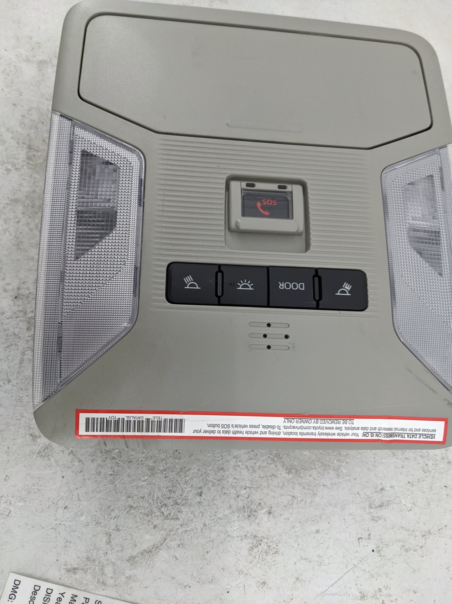 2019-2022 Toyota Rav4 Overhead Console W/rear Climate Control Gray 1482986 - Oemusedautoparts1.com