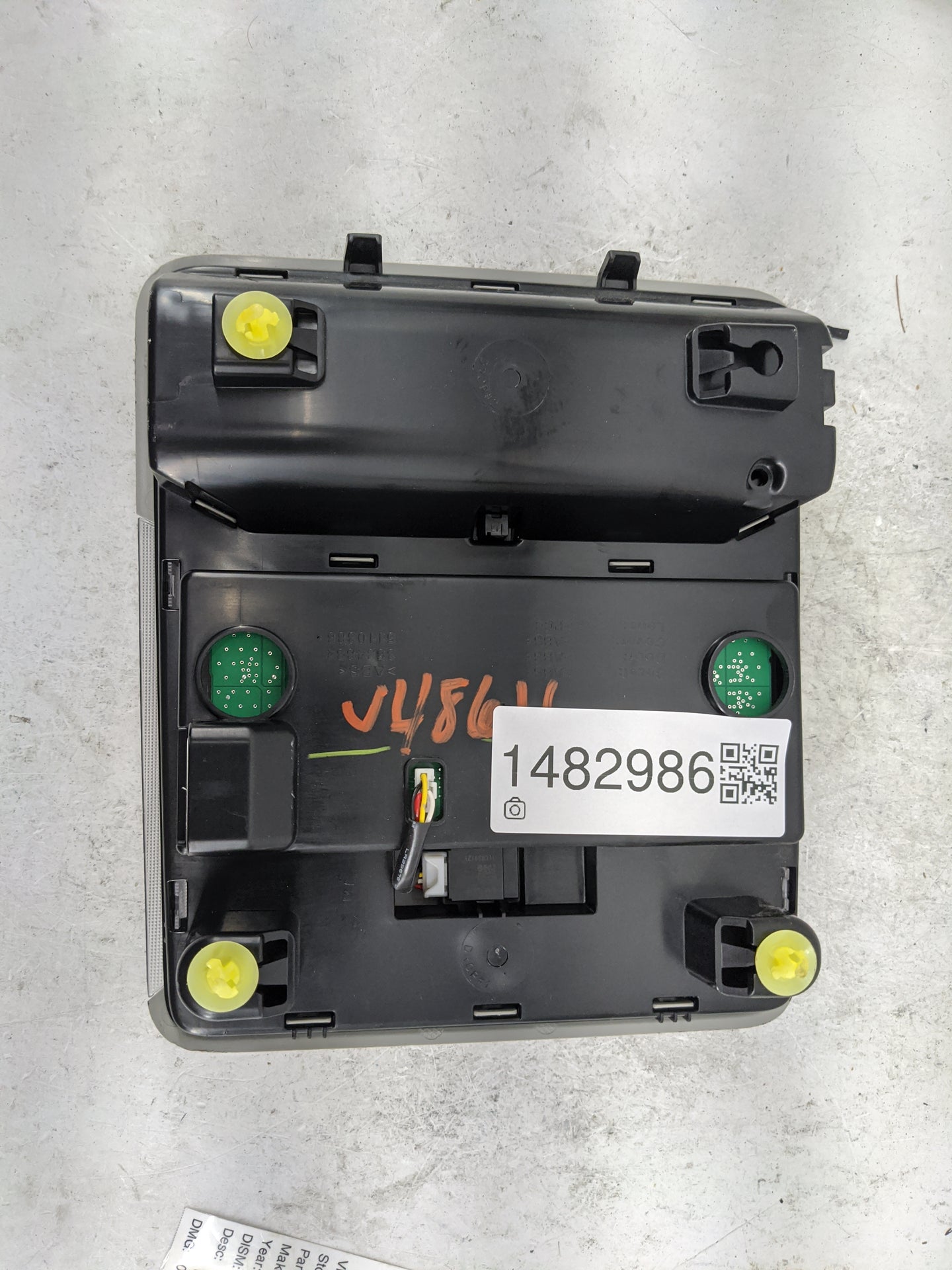 2019-2022 Toyota Rav4 Overhead Console W/rear Climate Control Gray 1482986 - Oemusedautoparts1.com